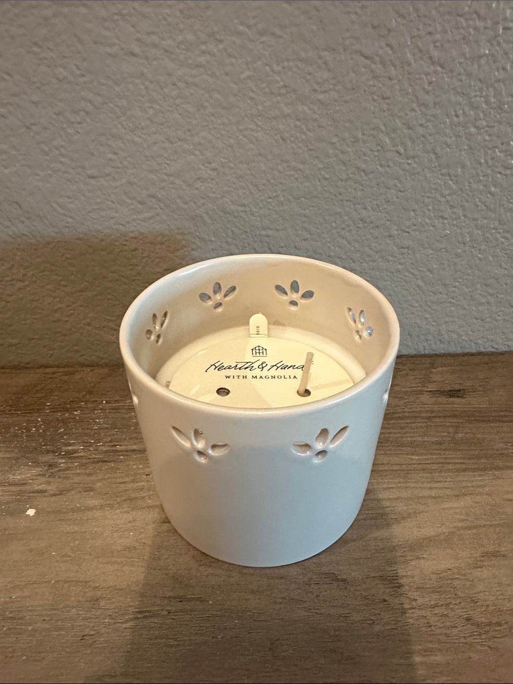 New! Hearth & Hand With Magnolia Salted Honey Ceramic Candle